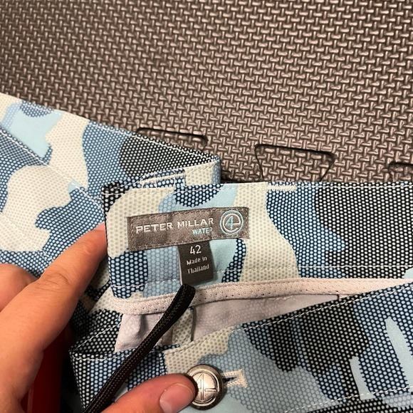 Peter millar water performance shorts blue‎ camo mens size 42 - Picture 2 of 7